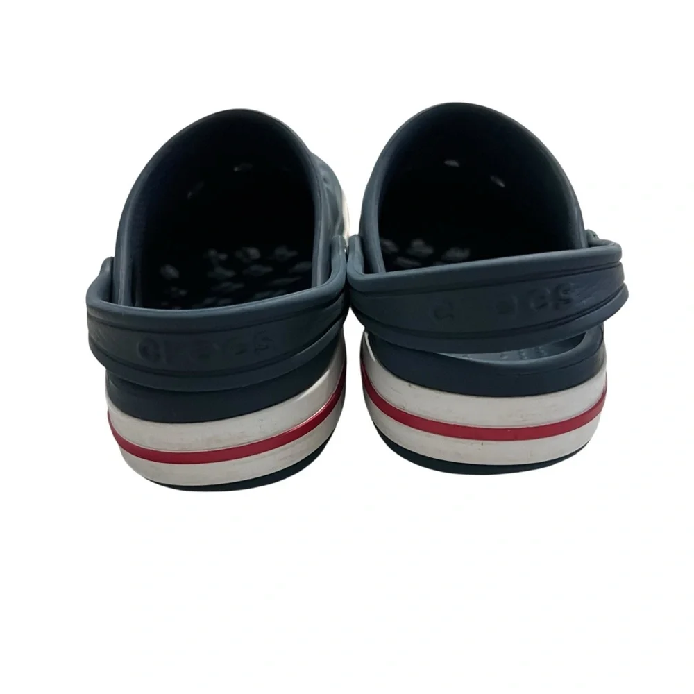 CROCS J1 Kids Bayaband Navy Blue & Red Classic Clog Water Shoes